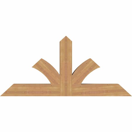 Ekena Millwork Richland Timber Gable Bracket, Western Red Cedar, 60"W x 27"H x 5 1/2"D x 5 1/2"F, 11/12 Pitch GBW060X27X0606RIC00SWR